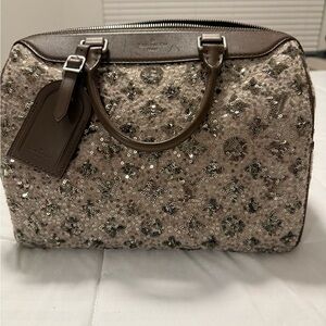 Louis Vuitton Brown and Silver Satchel